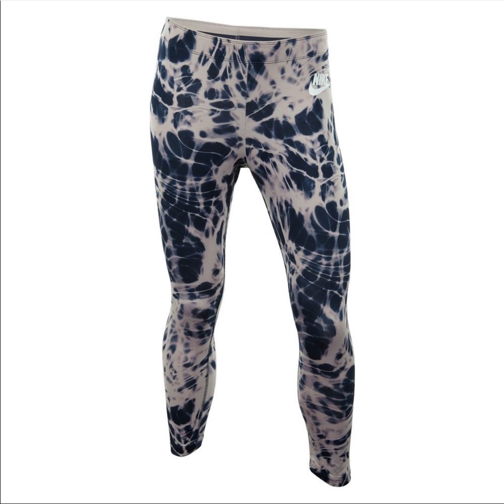 Nike Tide Pool Print Cropped Leggings Black